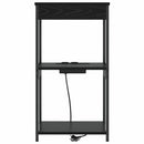 vidaXL Éjjeliszekrény polcokkal Fekete tölgy 41 x 31 x 76 cm Faanyag