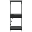 vidaXL Éjjeliszekrény Töltőállomással polcokkal Musta tammi Faanyag