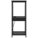 vidaXL Éjjeliszekrény polcokkal Fekete tölgy 41 x 31 x 76 cm Faanyag