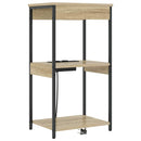 vidaXL Éjjeliszekrény polcokkal Sonoma tölgy 41 x 31 x 76 cm Faanyag