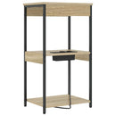 vidaXL Éjjeliszekrény polcokkal Sonoma tölgy 41 x 31 x 76 cm Faanyag