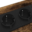 vidaXL Éjjeliszekrény Töltőállomással polcokkal Füstölt tölgy Faanyag