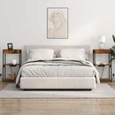 vidaXL Éjjeliszekrény Töltőállomással polcokkal Füstölt tölgy Faanyag