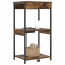 vidaXL Éjjeliszekrény Töltőállomással polcokkal Füstölt tölgy Faanyag