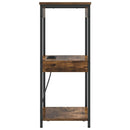 vidaXL Éjjeliszekrény Töltőállomással polcokkal Füstölt tölgy Faanyag