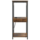 vidaXL Éjjeliszekrény polcokkal Füstölt tölgy 41 x 31 x 76 cm Faanyag