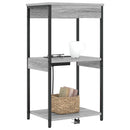 vidaXL Éjjeliszekrény Töltőállomással polcokkal Szürke sonoma Faanyag