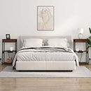 vidaXL Éjjeliszekrény Töltőállomással polcokkal barna tölgy Faanyag