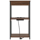 vidaXL Éjjeliszekrény polcokkal Barna Tölgy 41 x 31 x 76 cm Faanyag