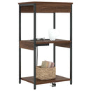 vidaXL Éjjeliszekrény Töltőállomással polcokkal barna tölgy Faanyag