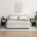 vidaXL Éjjeliszekrény 2 pcs Fekete tölgy 41,5 x 40,5 x 55 cm Faanyag