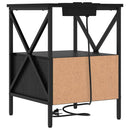 vidaXL Éjjeliszekrény 2 pcs Fekete tölgy 41,5 x 40,5 x 55 cm Faanyag