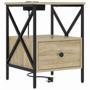 vidaXL Éjjeliszekrény fiókkal Sonoma tölgy 41,5 x 40,5 x 55 cm Faanyag