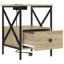 vidaXL Éjjeliszekrény fiókkal Sonoma tölgy 41,5 x 40,5 x 55 cm Faanyag