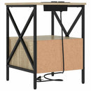 vidaXL Éjjeliszekrény fiókkal Sonoma tölgy 41,5 x 40,5 x 55 cm Faanyag