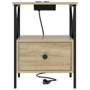 vidaXL Éjjeliszekrény fiókkal sonoma tölgy 41.5 x 40.5 x 55 cm Faanyag