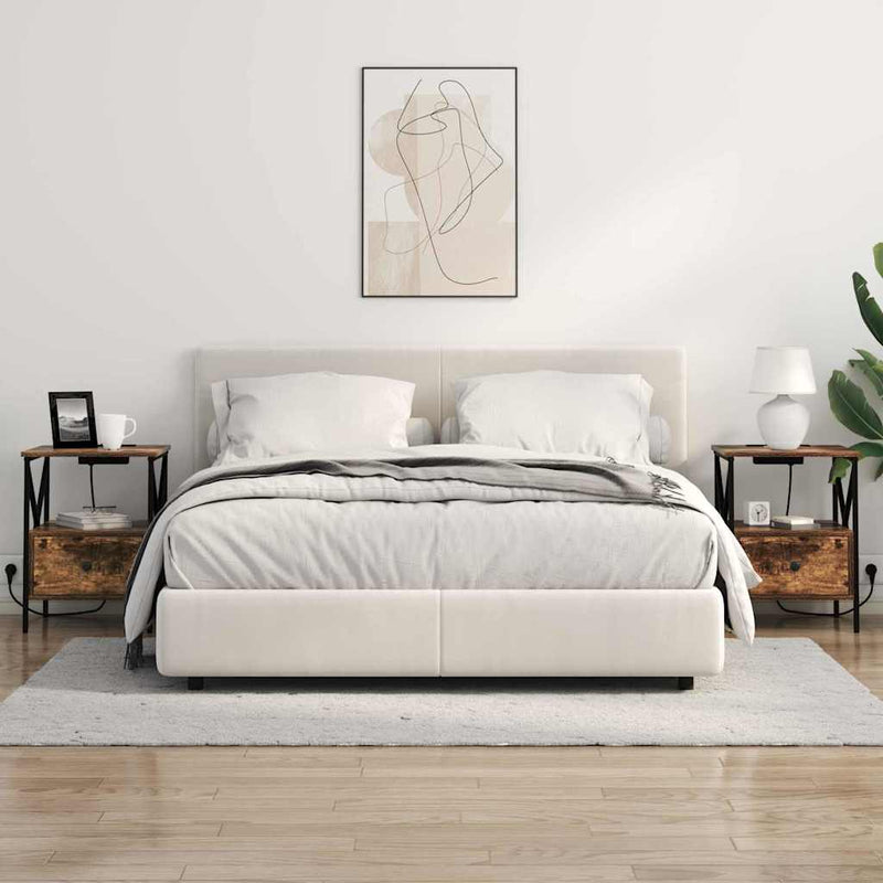 vidaXL Éjjeliszekrény Füstölt tölgy 41.5 x 40.5 x 55 cm Faanyag