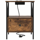 vidaXL Éjjeliszekrény Füstölt tölgy 41.5 x 40.5 x 55 cm Faanyag