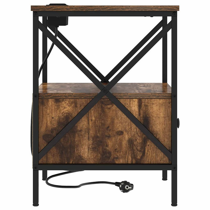 vidaXL Éjjeliszekrény Füstölt tölgy 41.5 x 40.5 x 55 cm Faanyag