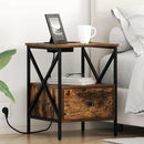 vidaXL Éjjeliszekrény Füstölt tölgy 41.5 x 40.5 x 55 cm Faanyag