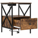 vidaXL Éjjeliszekrény Füstölt tölgy 41.5 x 40.5 x 55 cm Faanyag