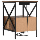 vidaXL Éjjeliszekrény Füstölt tölgy 41.5 x 40.5 x 55 cm Faanyag