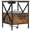 vidaXL Éjjeliszekrény Füstölt tölgy 41.5 x 40.5 x 55 cm Faanyag