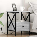 vidaXL Éjjeliszekrény 2 pcs Szürke Sonoma 41,5 x 40,5 x 55 cm Faanyag