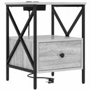 vidaXL Éjjeliszekrény 2 pcs Szürke Sonoma 41,5 x 40,5 x 55 cm Faanyag