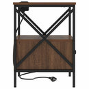 vidaXL Éjjeliszekrény fiókkal barna tölgy 41.5 x 40.5 x 55 cm Faanyag