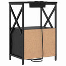 vidaXL Éjjeliszekrény 2 pcs Fekete tölgy 40 x 31 x 60 cm Faanyag