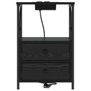 vidaXL Éjjeliszekrény 2 pcs Fekete tölgy 40 x 31 x 60 cm Faanyag