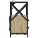 vidaXL Éjjeliszekrény Töltőállomással fiókkal sonoma tölgy Faanyag