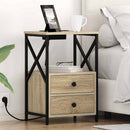 vidaXL Éjjeliszekrény 2 pcs Sonoma tölgy 40 x 31 x 60 cm Faanyag