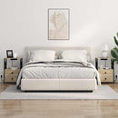 vidaXL Éjjeliszekrény Töltőállomással fiókkal sonoma tölgy Faanyag