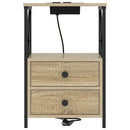 vidaXL Éjjeliszekrény 2 pcs Sonoma tölgy 40 x 31 x 60 cm Faanyag