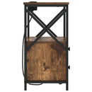 vidaXL Éjjeliszekrény Töltőállomással fiókkal Füstölt tölgy Faanyag