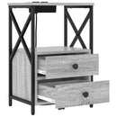 vidaXL Éjjeliszekrény 2 pcs Szürke Sonoma 40 x 31 x 60 cm Faanyag