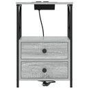 vidaXL Éjjeliszekrény 2 pcs Szürke Sonoma 40 x 31 x 60 cm Faanyag