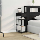 vidaXL Éjjeliszekrény fiókkal Musta tammi 40 x 27 x 76 cm Faanyag