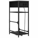 vidaXL Éjjeliszekrény Fekete tölgy 40 x 27 x 76 cm Faanyag