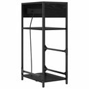 vidaXL Éjjeliszekrény Fekete tölgy 40 x 27 x 76 cm Faanyag