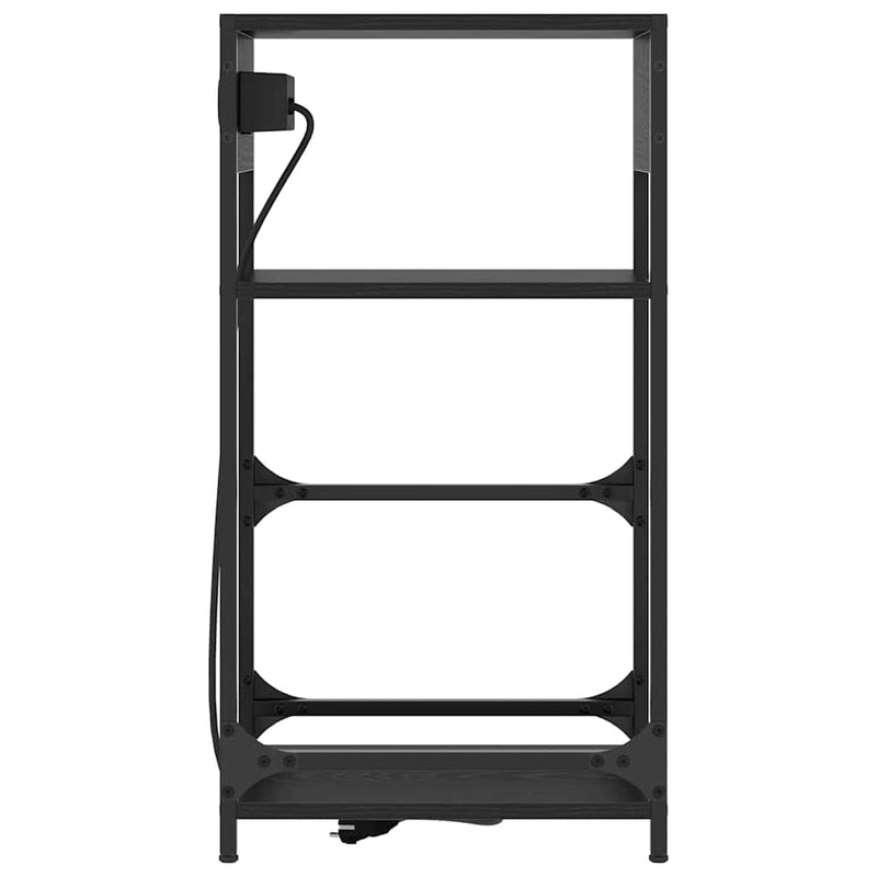 vidaXL Éjjeliszekrény fiókkal Musta tammi 40 x 27 x 76 cm Faanyag