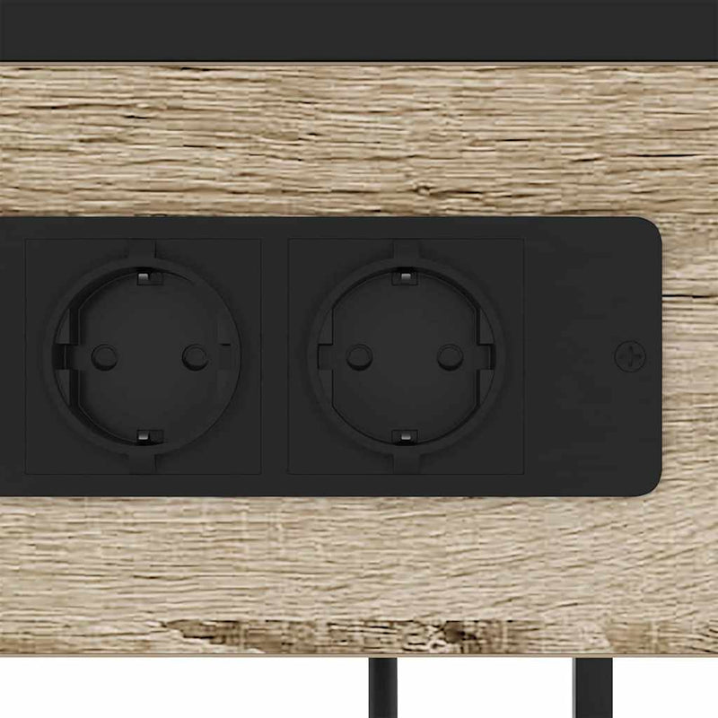 vidaXL Éjjeliszekrény fiókkal sonoma tölgy 40 x 27 x 76 cm Faanyag