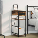 vidaXL Éjjeliszekrény fiókkal Füstölt tölgy 40 x 27 x 76 cm Faanyag