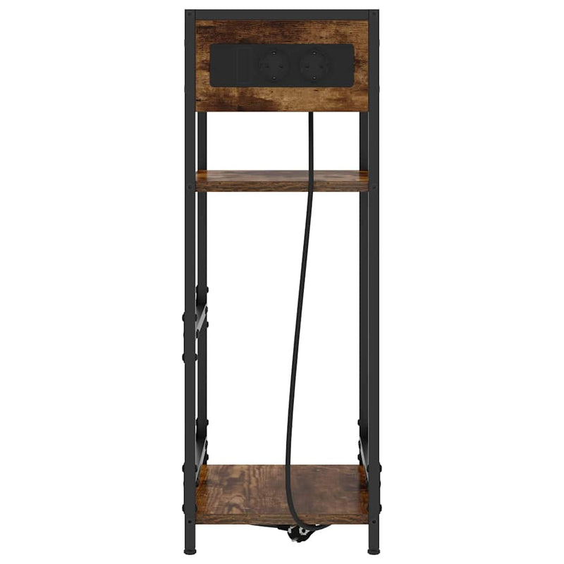 vidaXL Éjjeliszekrény fiókkal Füstölt tölgy 40 x 27 x 76 cm Faanyag