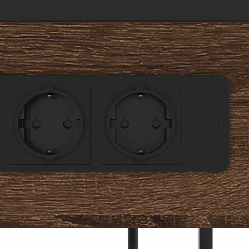 vidaXL Éjjeliszekrény fiókkal barna tölgy 40 x 27 x 76 cm Faanyag