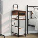 vidaXL Éjjeliszekrény fiókkal barna tölgy 40 x 27 x 76 cm Faanyag