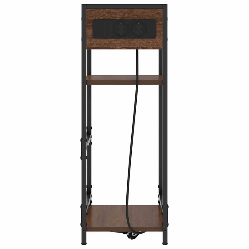 vidaXL Éjjeliszekrény fiókkal barna tölgy 40 x 27 x 76 cm Faanyag