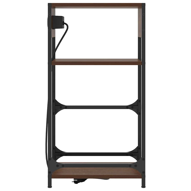 vidaXL Éjjeliszekrény fiókkal barna tölgy 40 x 27 x 76 cm Faanyag